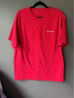 Fish Hippie Red Graphic T-Shirt XL